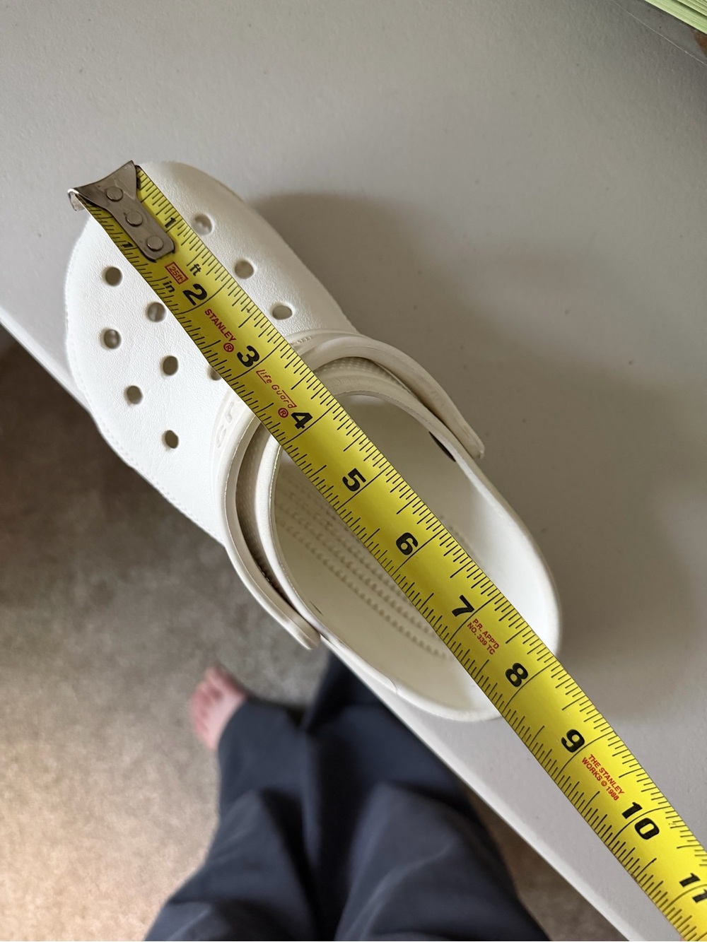 CROCS Classic White Vented Slip-On Sandals - Picture 4 of 4